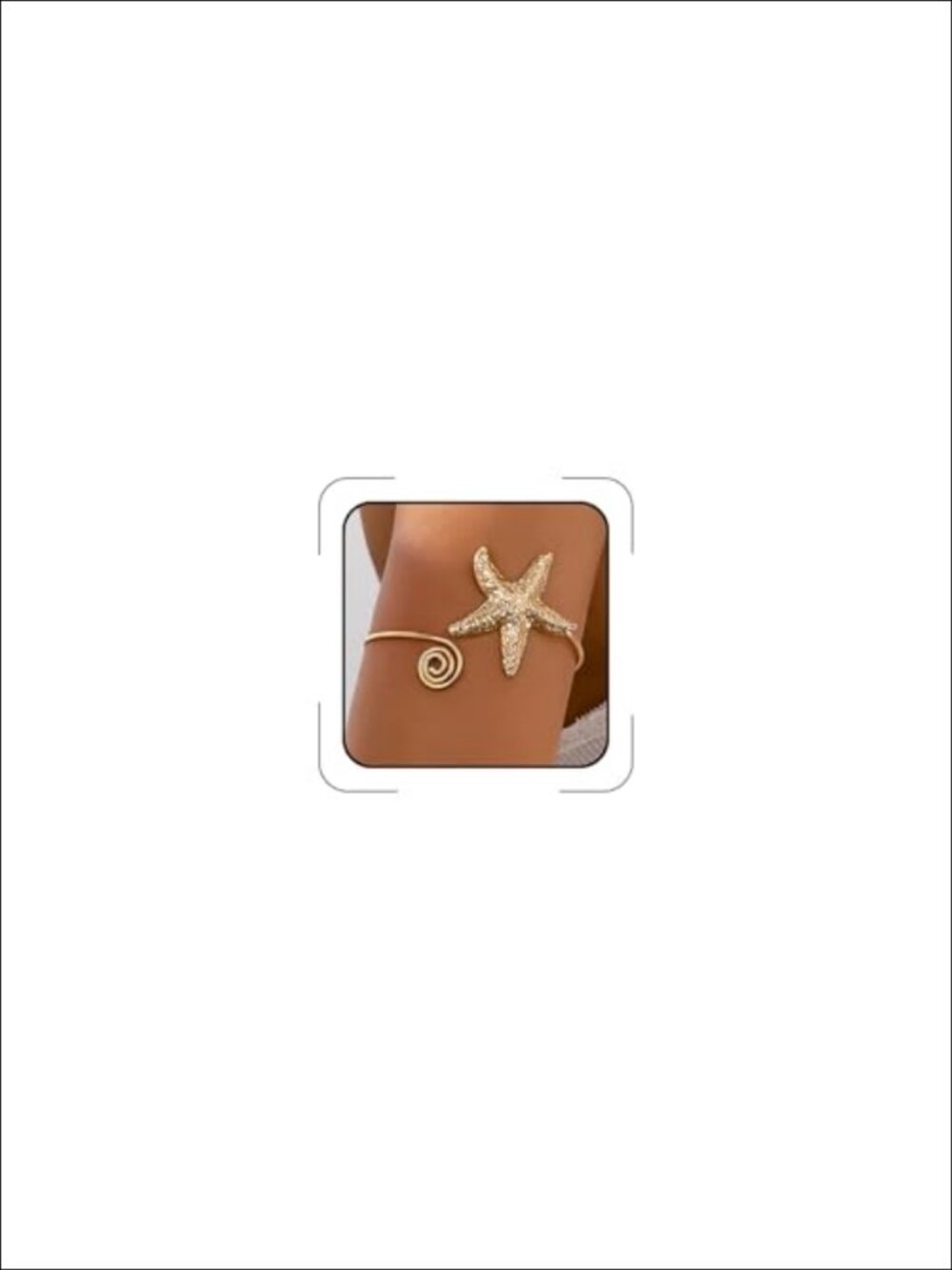 Gold Arm Cuff Bracelet Starfish Mermaid Costume Beach Jewelry